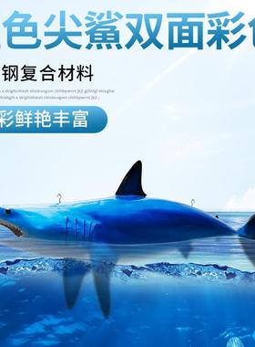 玻璃钢雕塑仿真鱼模型鲨鱼金枪鱼旗鱼三文鱼餐厅海洋主题吊挂装饰