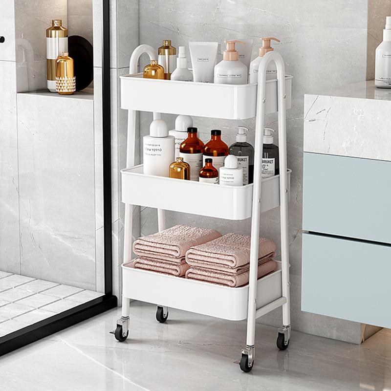 可移动推车置物架卧室零食收纳架子厨房浴室卫生间多层储物架家居 - 图2