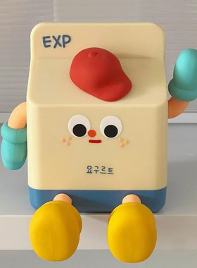 牛奶盒造型小夜灯拍拍灯网u红创意礼物卧室睡眠灯可爱桌面装饰摆