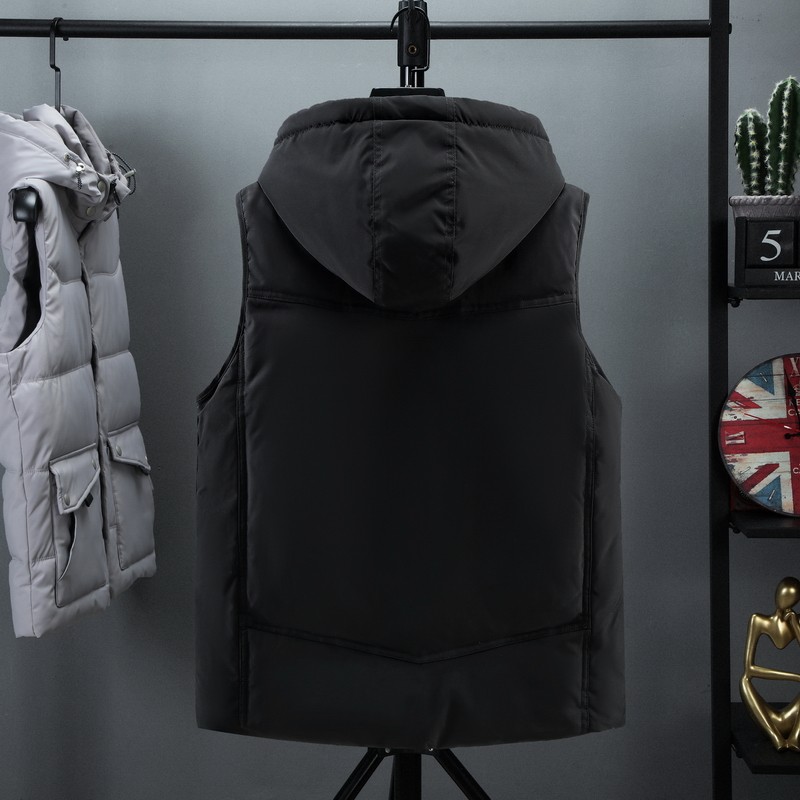棉马甲男2023秋冬季新款大尺码可拆帽加肥加厚羽绒棉背心保暖男装,淘宝优惠券,粉丝福利购,淘宝优惠卷