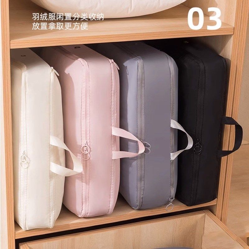 羽绒服收纳袋家用衣柜衣服衣物整理袋旅行出差压缩省空间专用袋子 - 图3