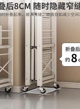 免安装书架置物架落地多层收纳架移动家用折叠架子储物架铁艺书柜