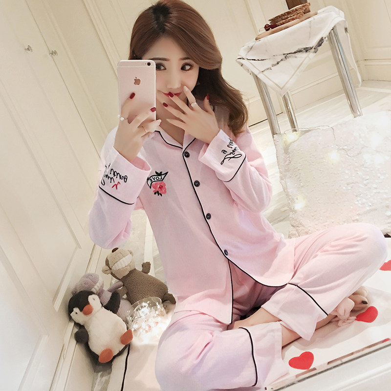 韩版春秋睡衣女秋季纯棉长袖两件套公主风宽松甜美可爱全棉可外穿,淘宝优惠券,粉丝福利购,淘宝优惠卷