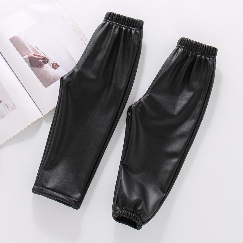 女童加绒皮裤一体绒裤子秋冬款儿童冬季长裤男孩宝宝薄绒休闲裤子,淘宝优惠券,粉丝福利购,淘宝优惠卷