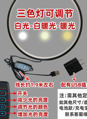 观音家用佛光普照佛像菩萨佛像LED灯光圈发光圆形挂墙挂画装饰画