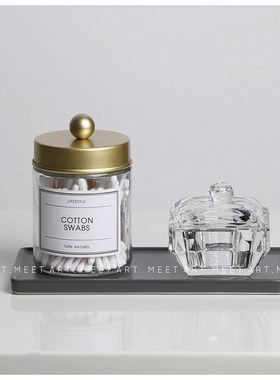 现代简约样板房卫浴组合棉签香薰托盘浴室柜饰品卫生间摆件装饰