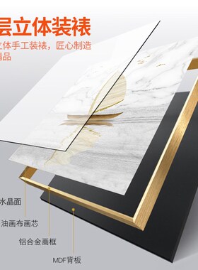 蓝色肌理感玄关装饰画抽象入户走廊过道挂画高级感沙发背景墙壁画