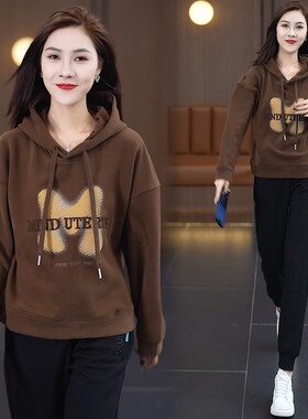 爆款连帽卫衣女春秋薄款小个子2024新款时尚休闲欧货短款长袖外套