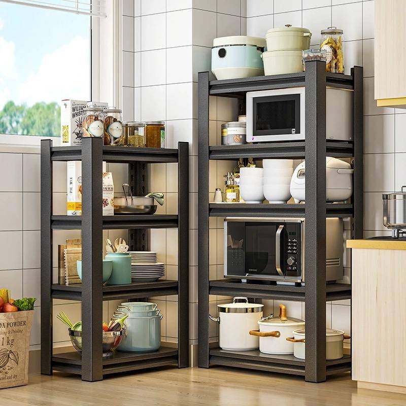 厨房置物架落地多层多功能家用微波炉烤箱收纳架橱柜货架钢制架子,淘宝优惠券,粉丝福利购,淘宝优惠卷