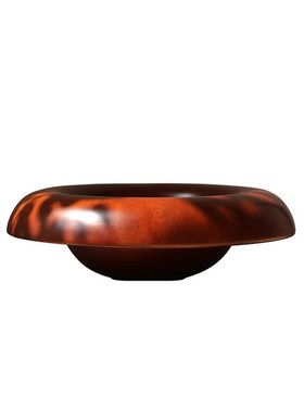 法式简约枣红果盘样板房客厅桌面中古复古M手工艺术软装收纳摆件