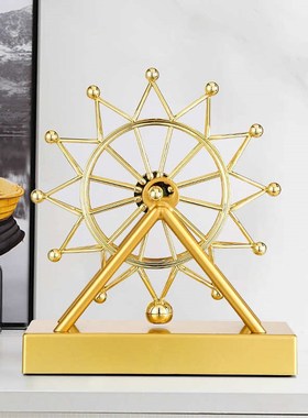 创意旋转摩天轮模型摆p设房间改造小物件客厅电视柜酒柜装饰品摆