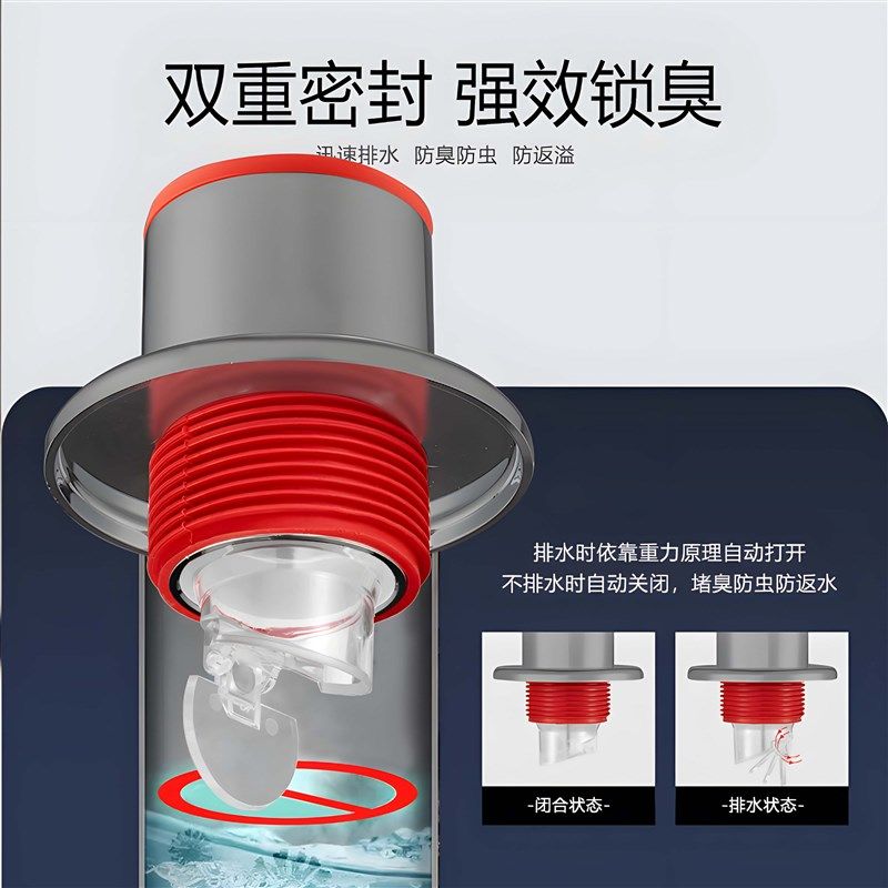 下水管道防返臭神器洗脸盆厨房密封漏水塞子排水管道防溢水堵口器,淘宝优惠券,粉丝福利购,淘宝优惠卷
