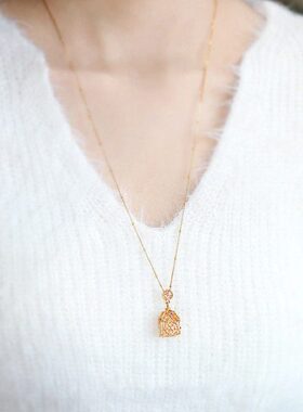 圣殿古董风仿珍珠可打开放置小物项链吊坠毛衣链高级感设计潮流