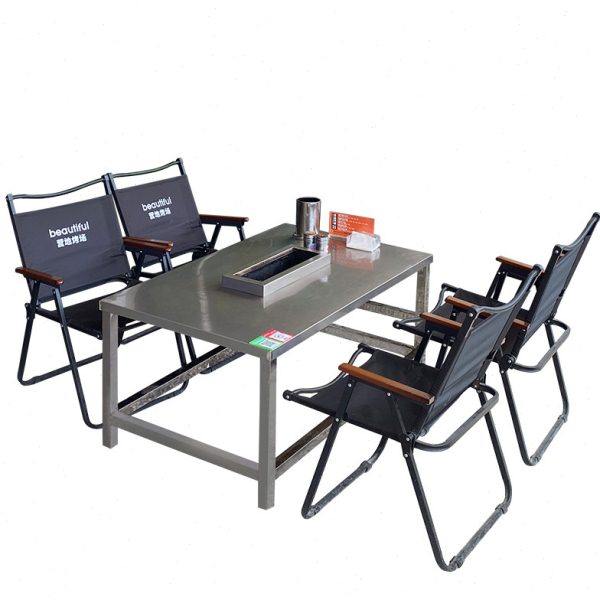 露营风不锈钢串串桌不锈钢烧烤桌架户外自助烧烤炉木炭烤肉露营风,淘宝优惠券,粉丝福利购,淘宝优惠卷