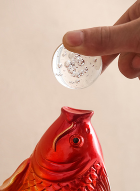 年年有余锦鲤鱼办公室桌面招财摆件客厅玄关酒柜T装饰乔迁之喜礼