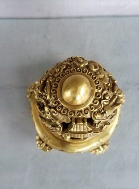 全铜九转乾坤鼎摆件 时来运转九龙鼎 客厅办公室家居装饰礼品摆设