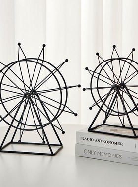 简约现代客厅电视柜酒柜装饰品摆B件创意旋转摩天轮办公室桌面摆