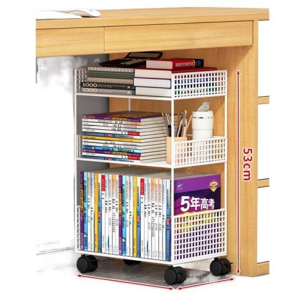 桌下置物架书桌旁小书架可移动带轮落地公桌边推车书本收纳禄,淘宝优惠券,粉丝福利购,淘宝优惠卷