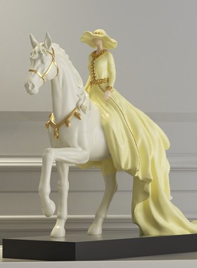 英伦风复古人f物艺术摆件高级感雕塑客厅展示柜书房酒柜装饰工艺