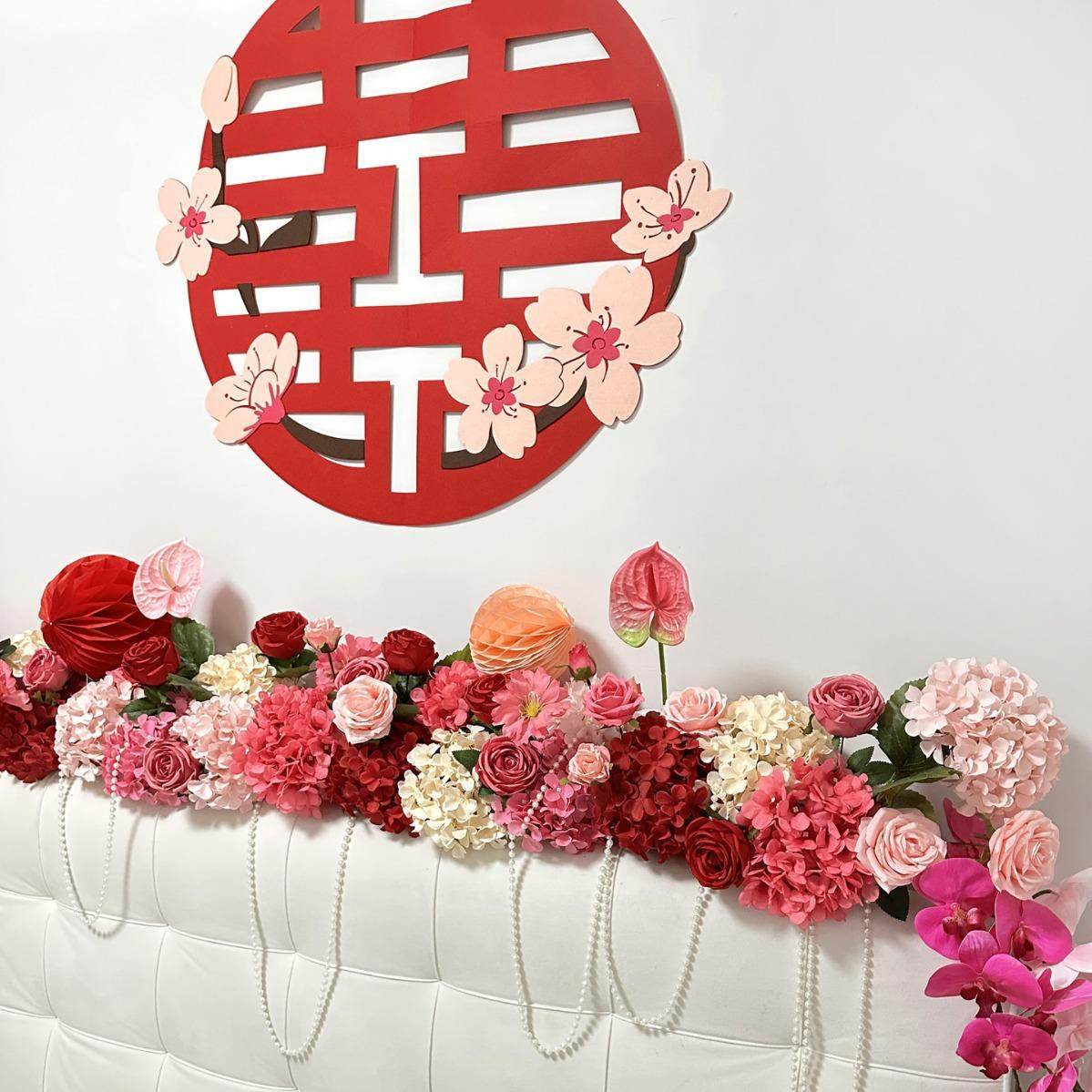 婚房摆件仿真花婚庆红色新房客厅装饰花婚礼布置结婚插花抱抱桶,淘宝优惠券,粉丝福利购,淘宝优惠卷