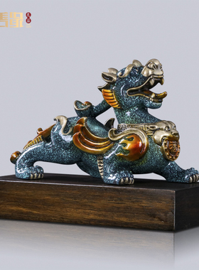 貔貅摆件纯铜礼物l玄关电视柜办公桌开业乔迁礼品中式高端家居饰