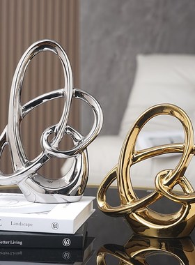 轻奢高档家居摆件创意玄关电视柜酒柜H现代客厅办公室装饰艺术品