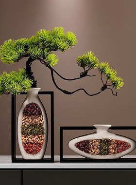 乔迁之喜b装饰品新居发财果五谷丰登花瓶客厅玄关摆件搬新家礼物