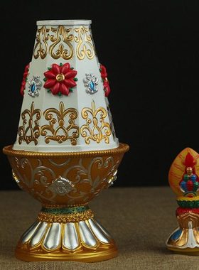 摩尼顶宝瓶 民俗文化 吉祥摆件藏式礼品 新年礼物可装载