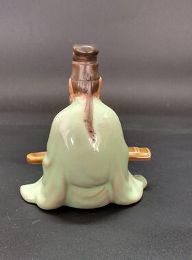 陶瓷工艺品摆设  弹琴 现代家居装饰品人物艺术石湾公仔客厅摆件