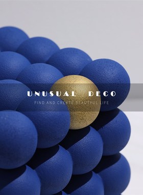 现代简约陶瓷黑白圆球拼接方体摆件样板房书房客厅茶Y几软装饰品