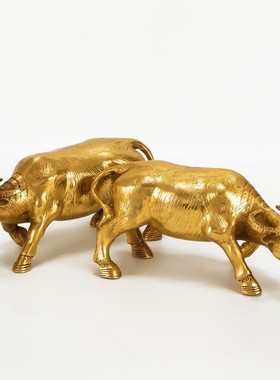 纯铜水牛铜牛摆件生肖牛招財鎭宅B好运家居办公室装饰乔迁可以礼