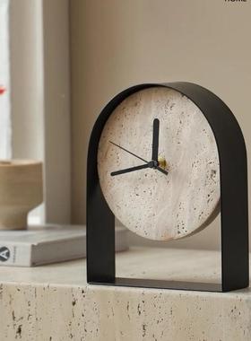 LDY奢现代办公室摆轻件高档样板房间书房摆钟装表饰书柜桌面工艺