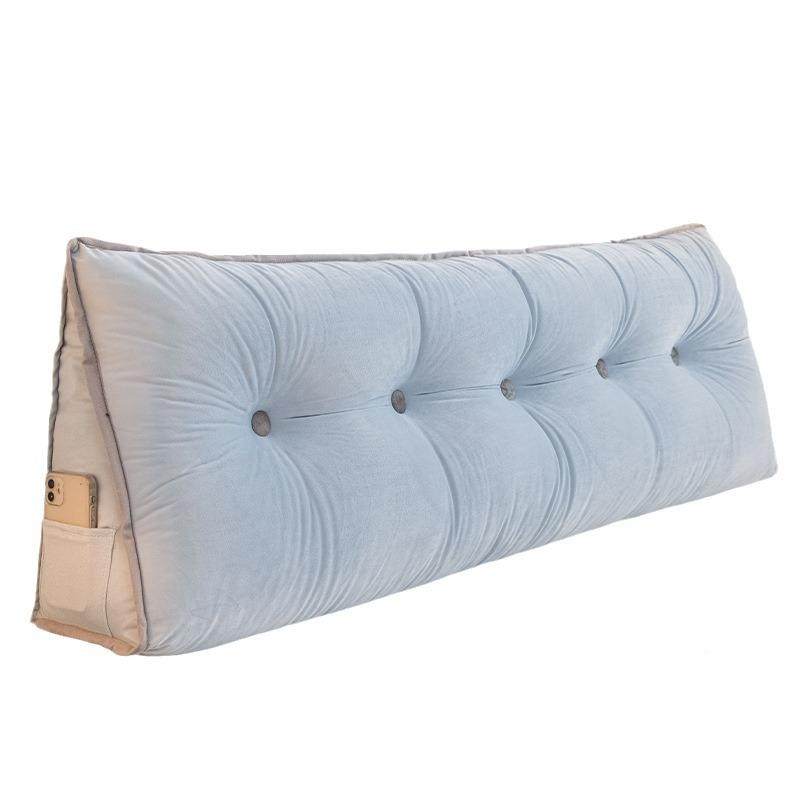 蓝头枕靠大靠背欧床包边三角式床浅上靠垫飘窗榻榻米软包三角护腰,淘宝优惠券,粉丝福利购,淘宝优惠卷