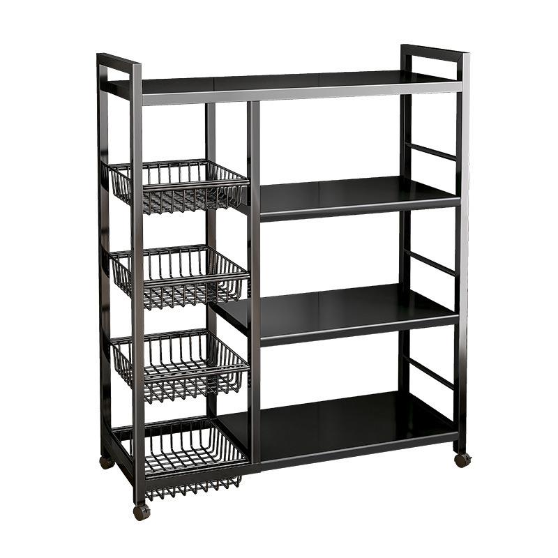 Movable bookshelf storage rack floor-standing multi-layer living room simple display cabinet storage shelf bedroom shelf storage cabinet