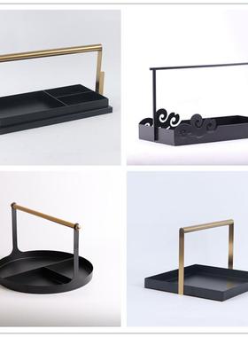 新中品MC-TY-30创意客厅餐桌卧室托盘摆件酒店式样板房装间软配饰