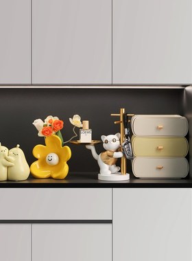 创意木质台历摆件桌面装饰品办公室书房客厅摆P设乔迁新居礼物礼