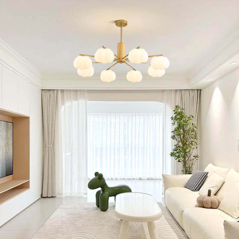 奶油风厅吊灯护眼全光谱餐厅卧室灯具现代约原875棉花木客简厅客,淘宝优惠券,粉丝福利购,淘宝优惠卷