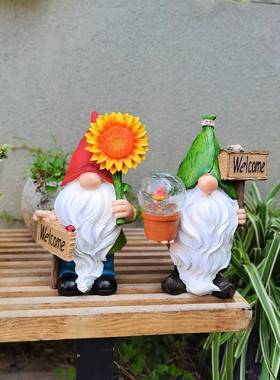 地精太摆件小矮人精灵花园tb-71120庭能院户外甘道夫草装饰阳户外