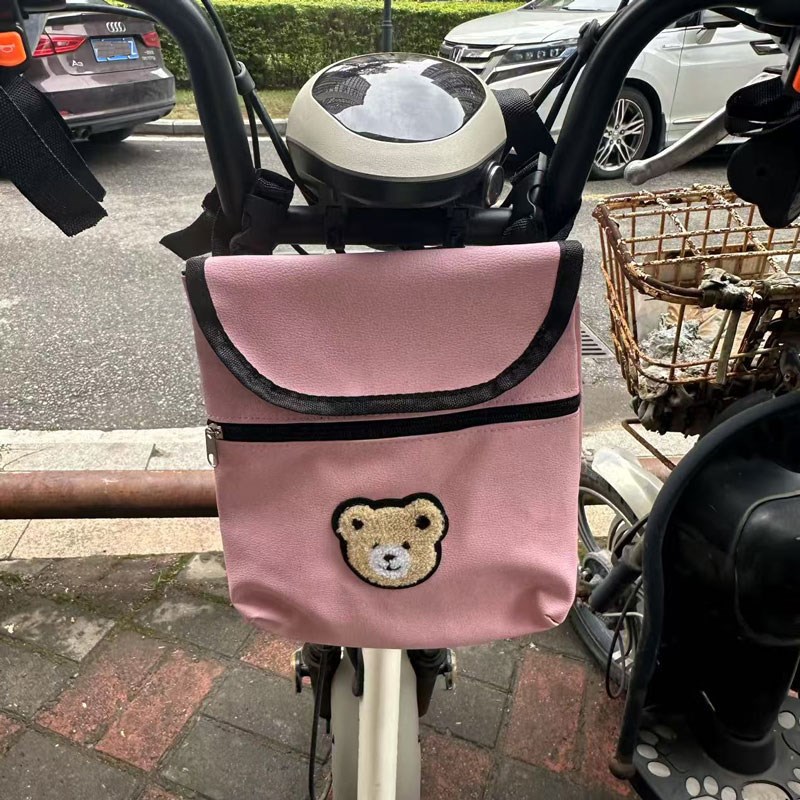 电动车前脚踏挂物包自行车挂包可爱电动瓶车前置收W纳袋手机小挂 - 图2