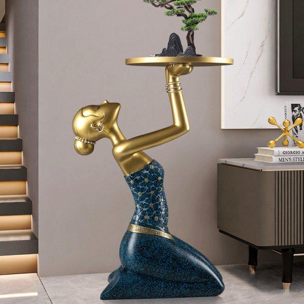 轻奢高级感落地摆件大型客厅角落电视柜沙发旁边几艺术家居装饰品,淘宝优惠券,粉丝福利购,淘宝优惠卷