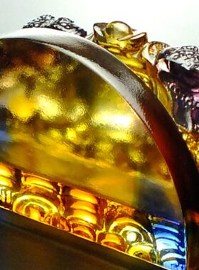 开店送礼办公室名片座开业礼品办公桌商务实用琉璃金蟾招财旺事业