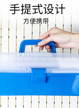 美术工具箱颜料画笔水粉收纳盒画箱多功能家用医药箱手提式美甲箱