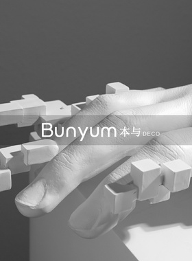 现代创意艺术马赛克手掌雕塑摆件轻奢家居样板间T客厅玄关软装饰