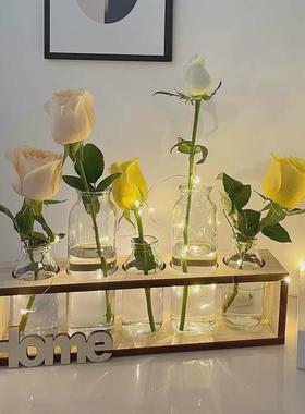 水培小花瓶创意j玻璃绿萝透明小清新水养植物桌面装饰摆件客厅插