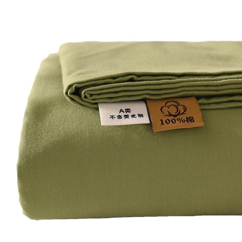 a类纯棉床单单件母婴级纯色磨毛全棉加厚款单床单床笠学生宿舍单 - 图3