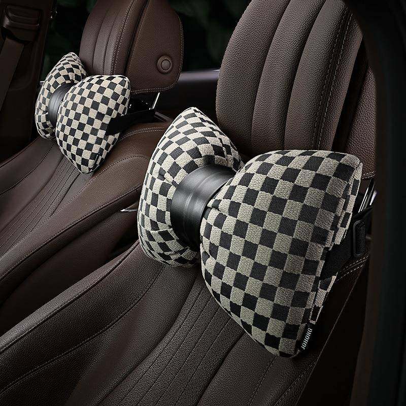牧羊格汽车头枕女生高颜值车载护颈枕蝴蝶结靠枕内饰装饰车内用品,淘宝优惠券,粉丝福利购,淘宝优惠卷
