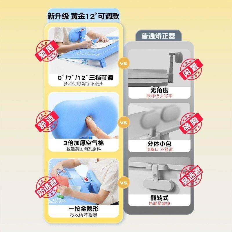 猫太子12度可调节坐姿矫正器儿童写字防近视纠正神器小学生写作业,淘宝优惠券,粉丝福利购,淘宝优惠卷