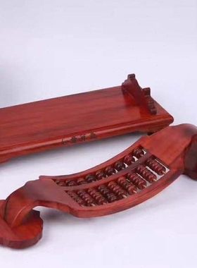 精品非洲铁梨木精雕刻如意算盘家居摆件招财收藏送礼