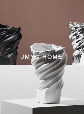 意式简约NGY树脂餐厅台桌吧客面插干花瓶摆件装饰品茶几样板房花