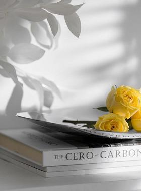 现代轻创意不锈钢果奢盘厅酒店客用茶几零食收纳家装饰UFO摆件托